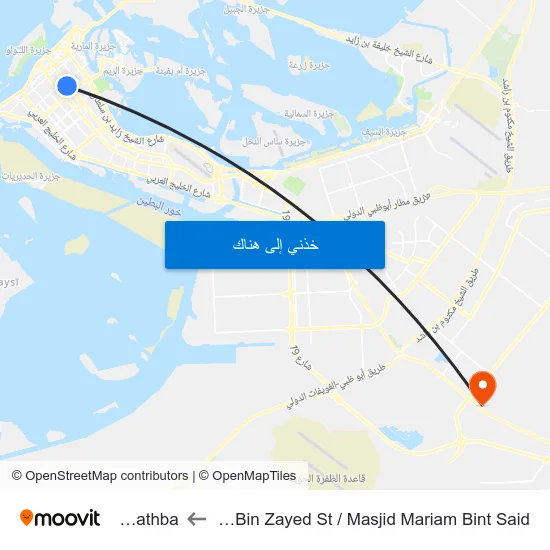 Sultan Bin Zayed St / Masjid Mariam Bint Said to Al Wathba map