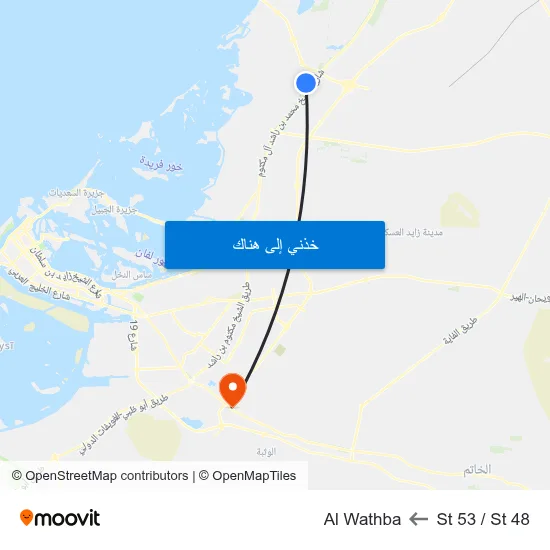St 53 / St 48 to Al Wathba map