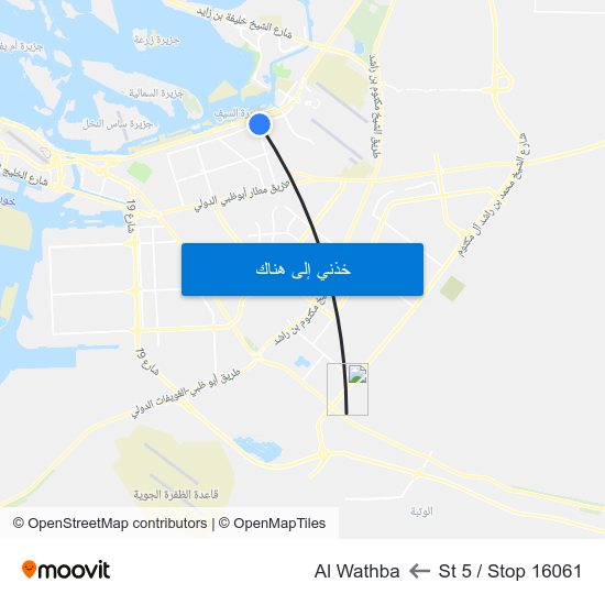 St 5 / Stop 16061 to Al Wathba map