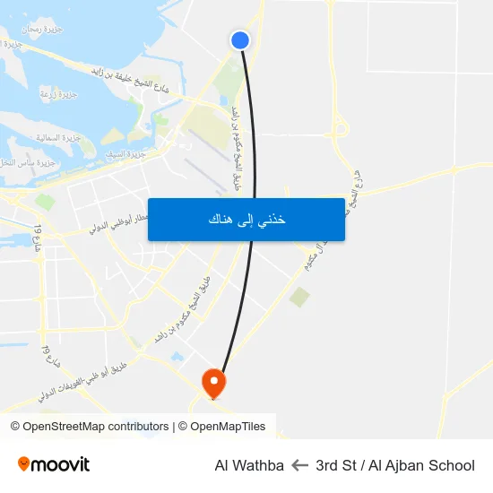 3rd St / Al Ajban School to Al Wathba map