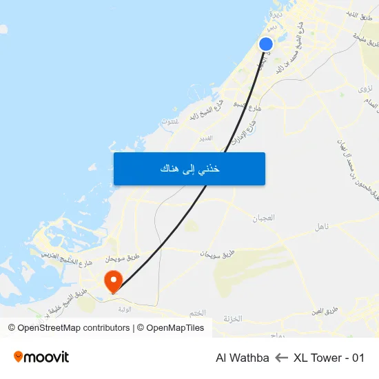 XL Tower - 01 to Al Wathba map
