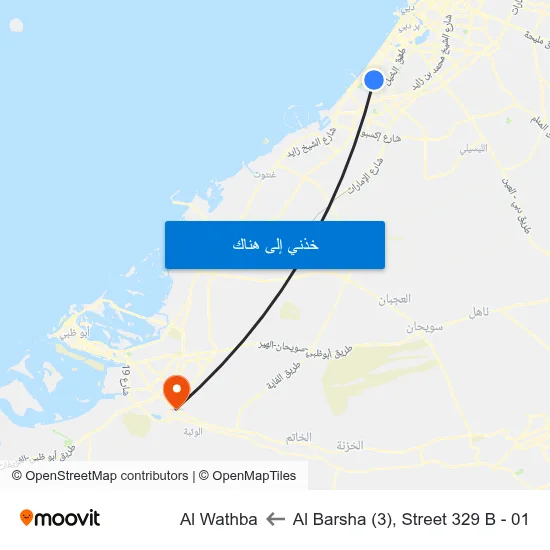 Al Barsha (3), Street 329 B - 01 to Al Wathba map