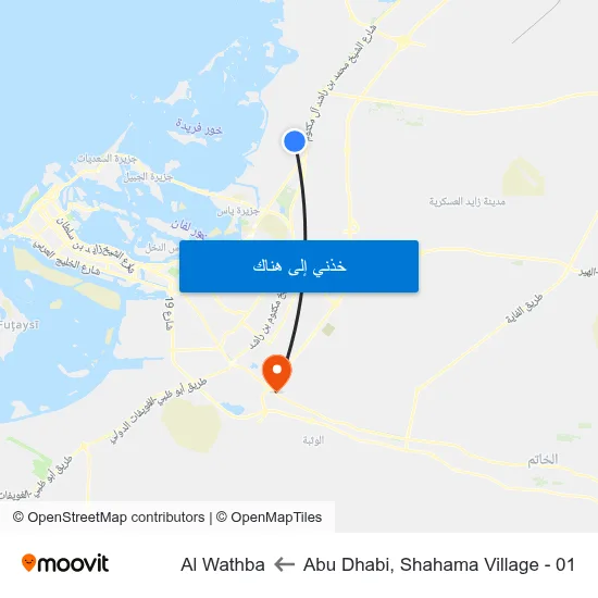 Abu Dhabi, Shahama Village - 01 to Al Wathba map