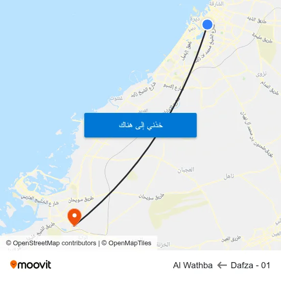 Dafza - 01 to Al Wathba map