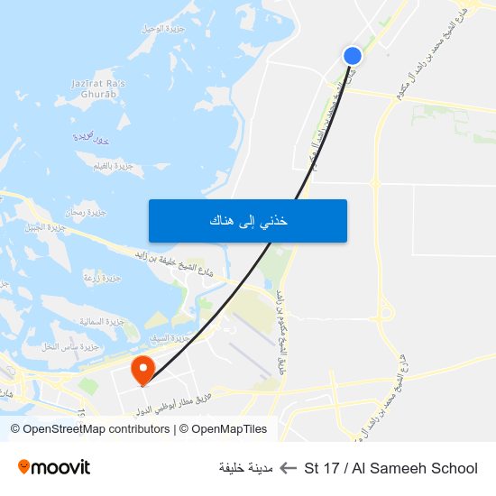 St 17 / Al Sameeh School to مدينة خليفة map