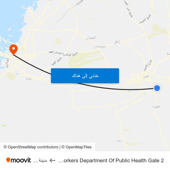 88th St  / Camp Workers Department Of Public Health Gate 2 to مدينة خليفة map