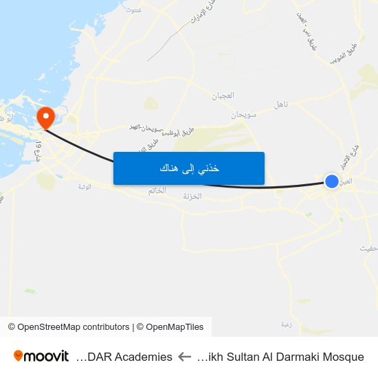 Hamdan Ibn Mohammed St 127 / Sheikh Sultan Al Darmaki Mosque to Al Yasmina School - ALDAR Academies map