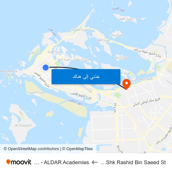 Hazaa Bin Zayed St / Shk Rashid Bin Saeed St to Al Yasmina School - ALDAR Academies map