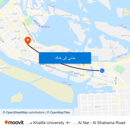 St 2 / Um Al Nar - Al Shahama Road to Khalifa University جامعة خليفة map