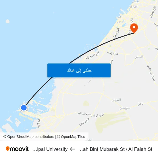 Fatimah Bint Mubarak St / Al Falah St to Manipal University map