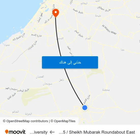 Hamdan Ibn Zayed Al Awwal St 125 / Sheikh Mubarak Roundabout East to Manipal University map