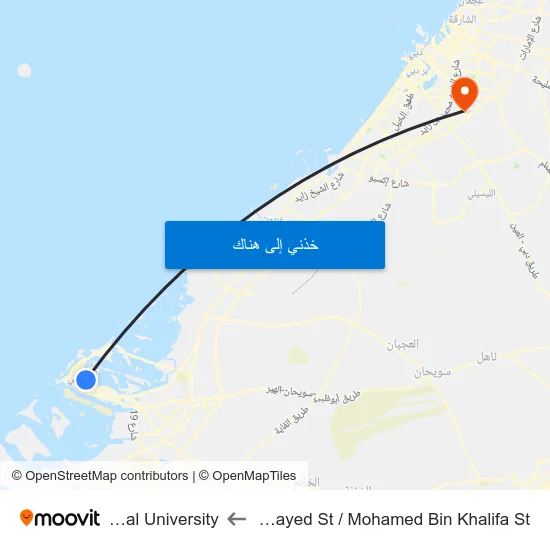 Sultan Bin Zayed St / Mohamed Bin Khalifa St to Manipal University map