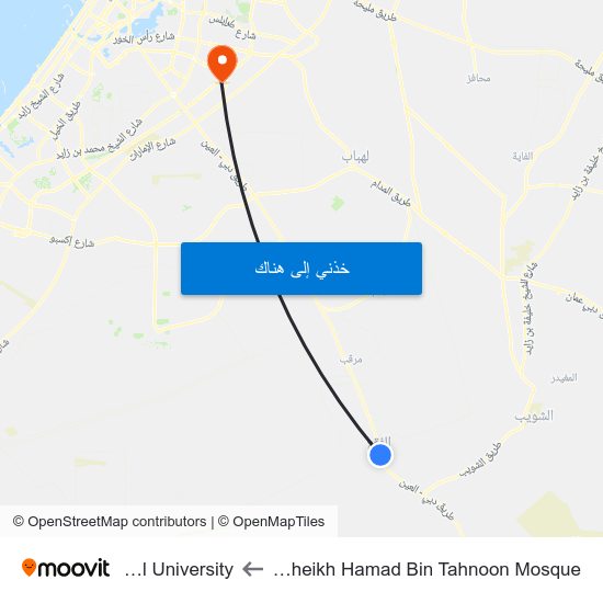 Service Rd  / Sheikh Hamad Bin Tahnoon Mosque to Manipal University map