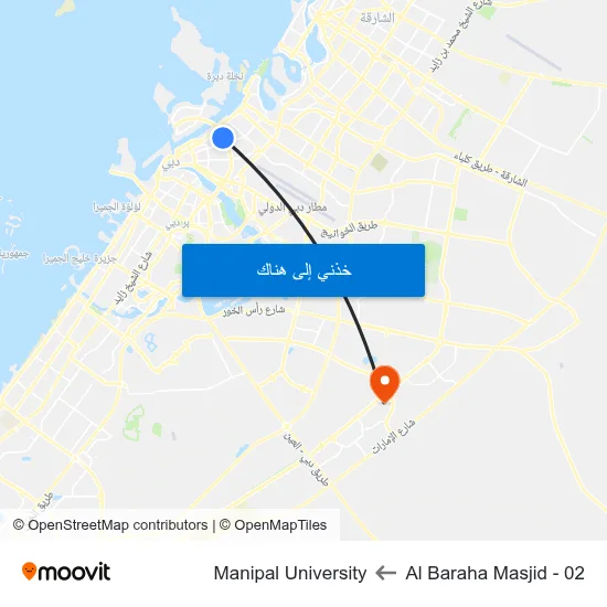 Al Baraha Masjid - 02 to Manipal University map