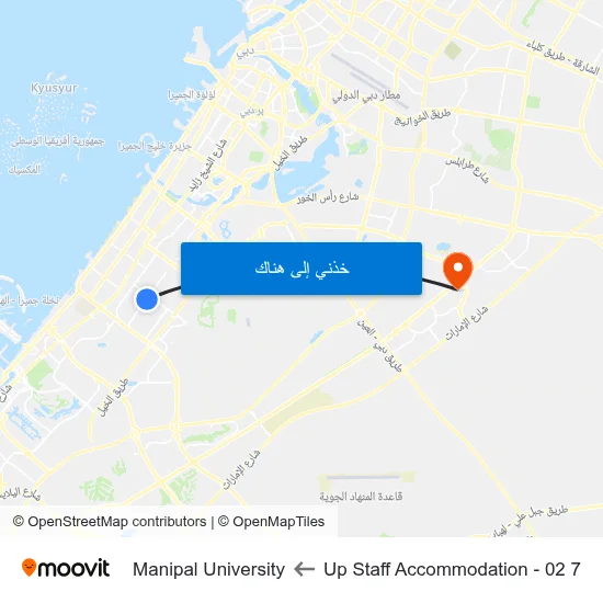 7 Up Staff Accommodation - 02 to Manipal University map