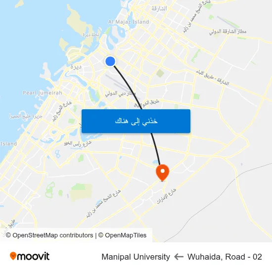 Wuhaida, Road - 02 to Manipal University map