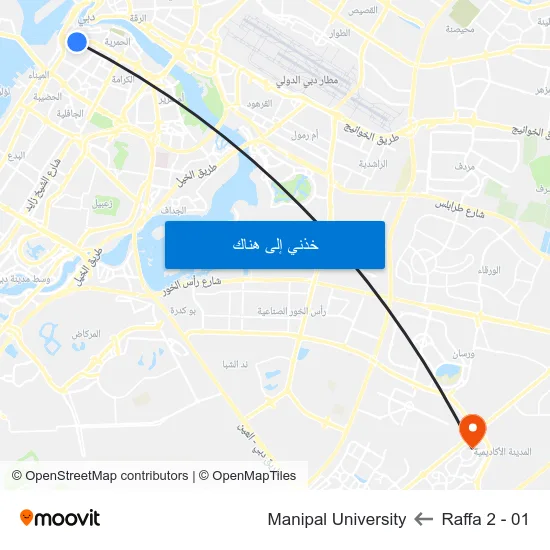 Raffa 2 - 01 to Manipal University map