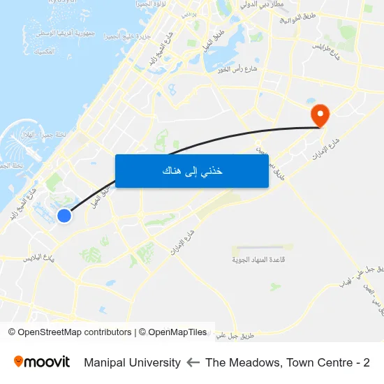 The Meadows, Town Centre - 2 to Manipal University map