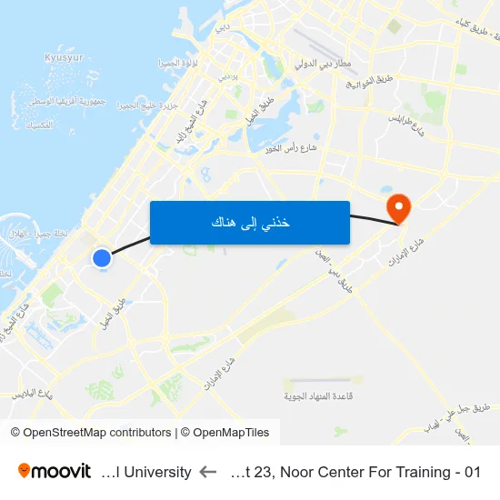 Al Barsha, Street 23, Noor Center For Training - 01 to Manipal University map