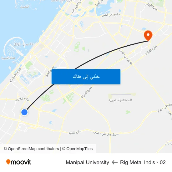 Rig Metal Ind's - 02 to Manipal University map
