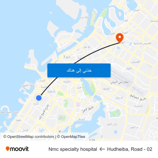 Hudheiba, Road - 02 to Nmc specialty hospital map