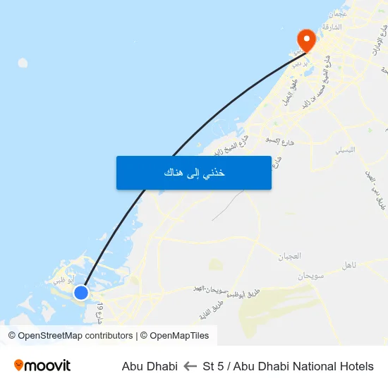 St 5 / Abu Dhabi National Hotels to Abu Dhabi map