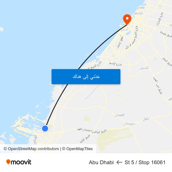 St 5 / Stop 16061 to Abu Dhabi map