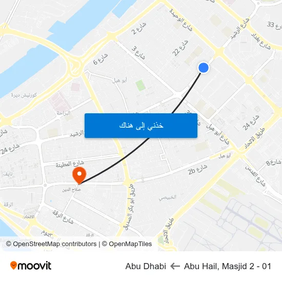 Abu Hail, Masjid 2 - 01 to Abu Dhabi map