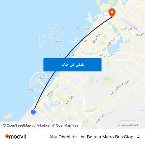 Ibn Battuta  Metro Bus Stop - 4 to Abu Dhabi map
