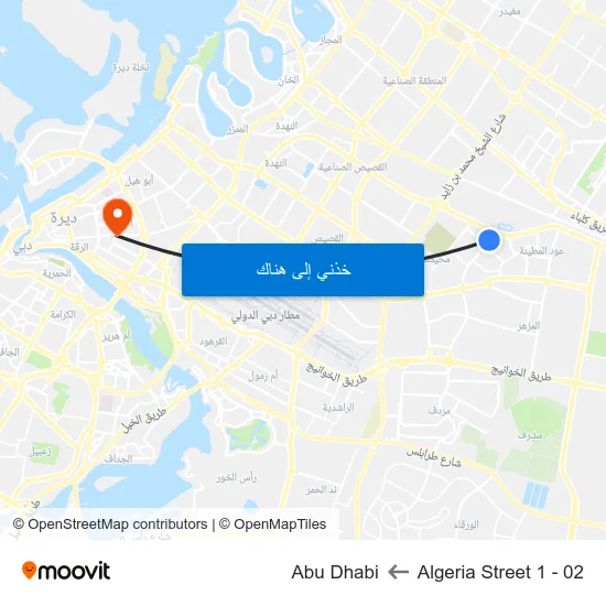 Algeria Street 1 - 02 to Abu Dhabi map