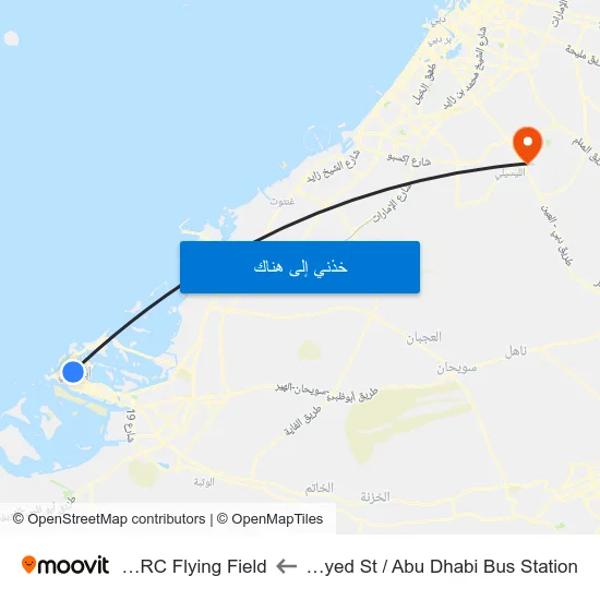 Hazaa Bin Zayed St /  Abu Dhabi Bus Station to Al Lisaili RC Flying Field map