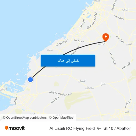 St 10 / Abattoir to Al Lisaili RC Flying Field map