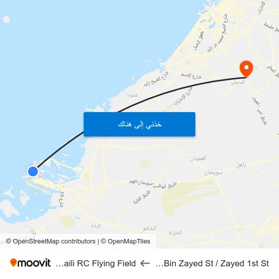 Sultan Bin Zayed St / Zayed 1st St to Al Lisaili RC Flying Field map