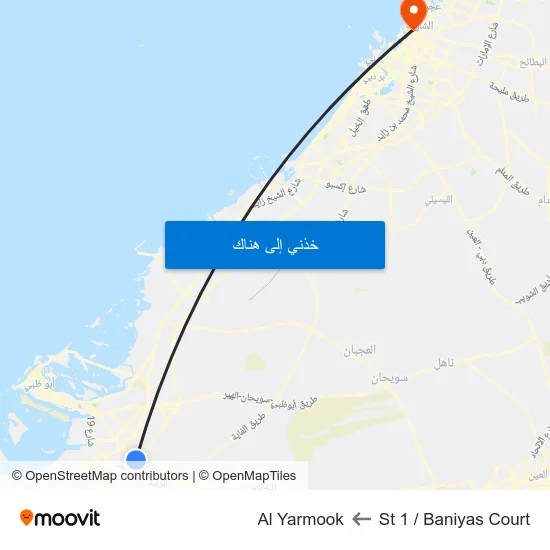 St 1 / Baniyas Court to Al Yarmook map