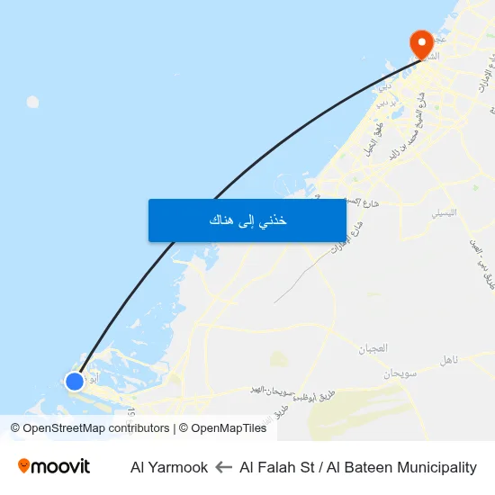 Al Falah St / Al Bateen Municipality to Al Yarmook map