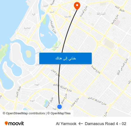 Damascus Road 4 - 02 to Al Yarmook map