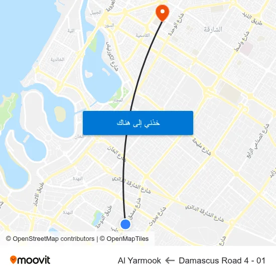 Damascus Road 4 - 01 to Al Yarmook map