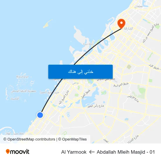 Abdallah Mleih Masjid - 01 to Al Yarmook map