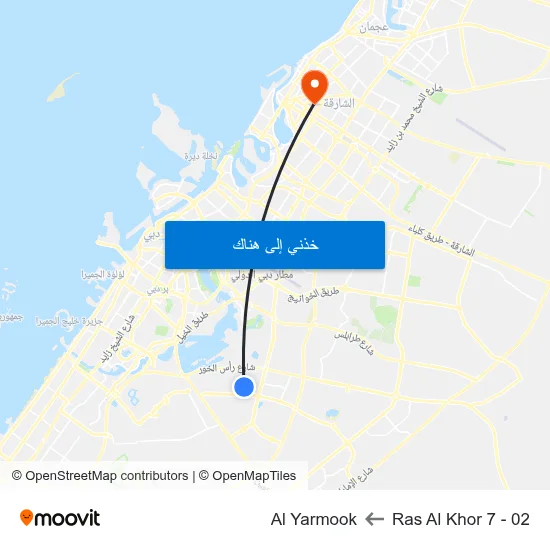 Ras Al Khor 7 - 02 to Al Yarmook map
