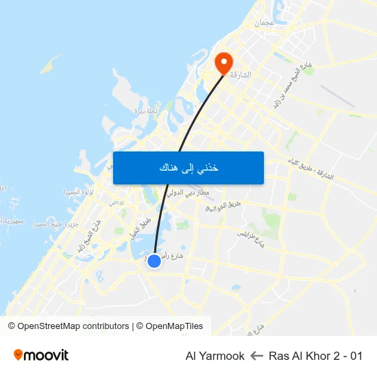 Ras Al Khor 2 - 01 to Al Yarmook map