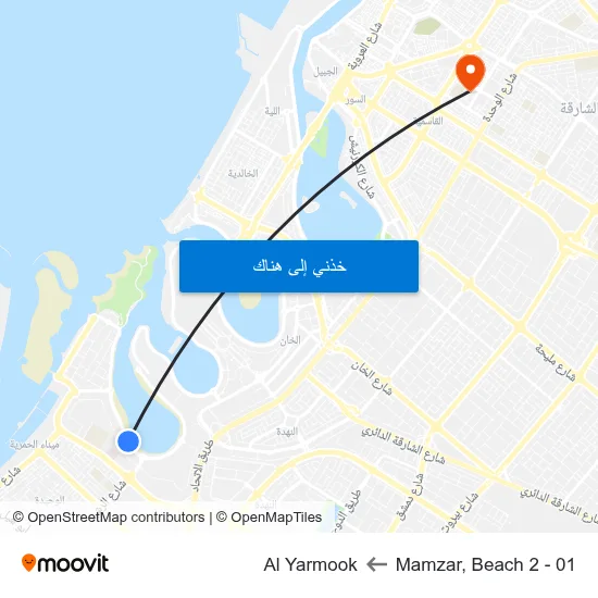 Mamzar, Beach 2 - 01 to Al Yarmook map