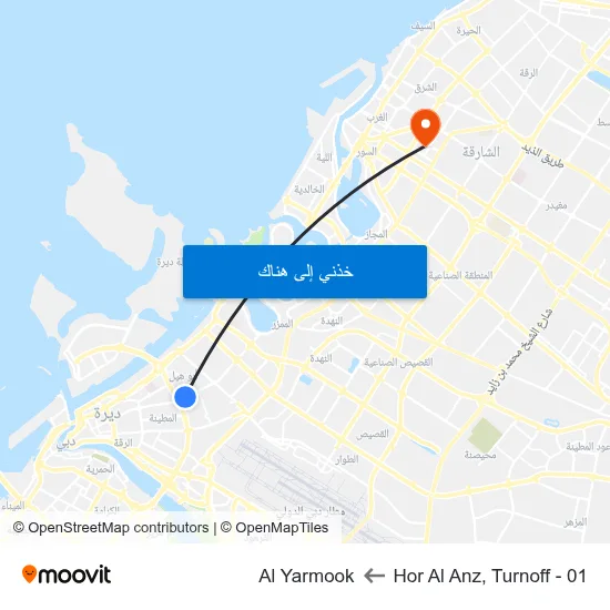 Hor Al Anz, Turnoff - 01 to Al Yarmook map