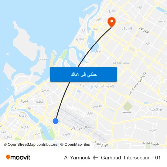 Garhoud, Intersection - 01 to Al Yarmook map