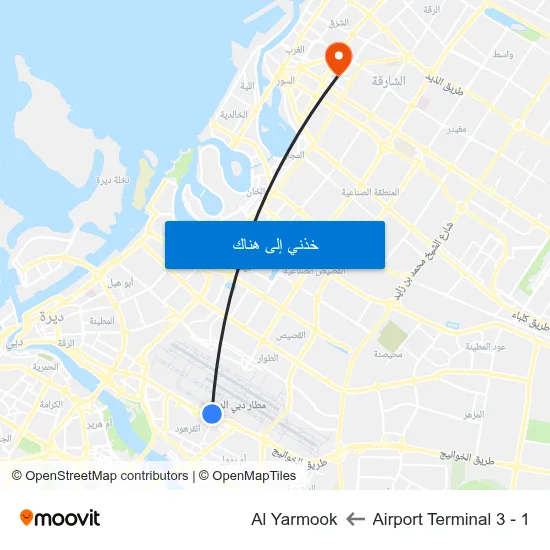 Airport Terminal 3 - 1 to Al Yarmook map
