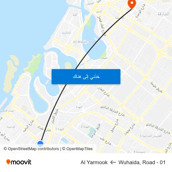 Wuhaida, Road - 01 to Al Yarmook map