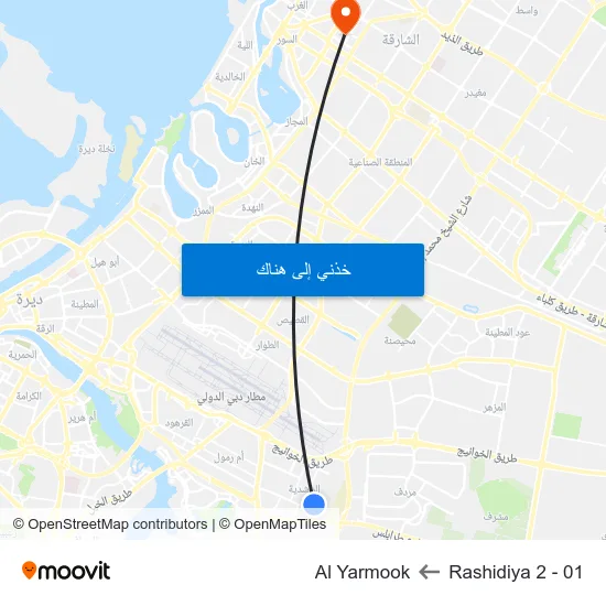 Rashidiya 2 - 01 to Al Yarmook map