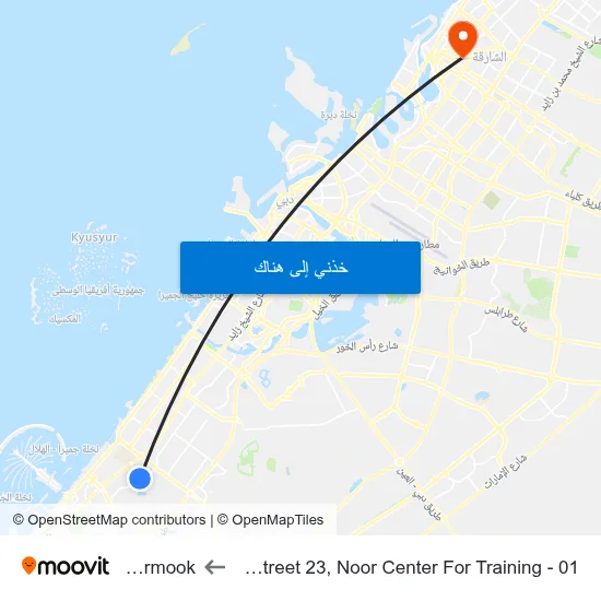 Al Barsha, Street 23, Noor Center For Training - 01 to Al Yarmook map