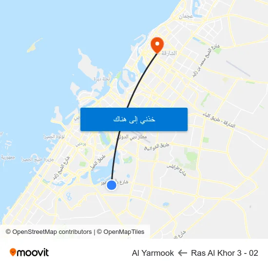 Ras Al Khor 3 - 02 to Al Yarmook map