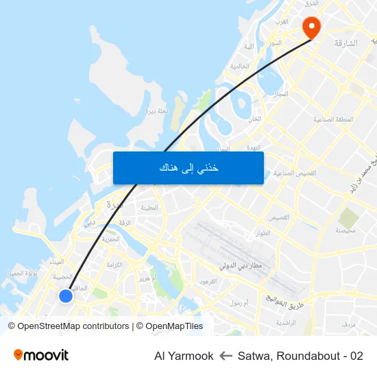 Satwa, Roundabout - 02 to Al Yarmook map