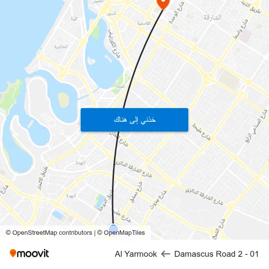 Damascus Road 2 - 01 to Al Yarmook map